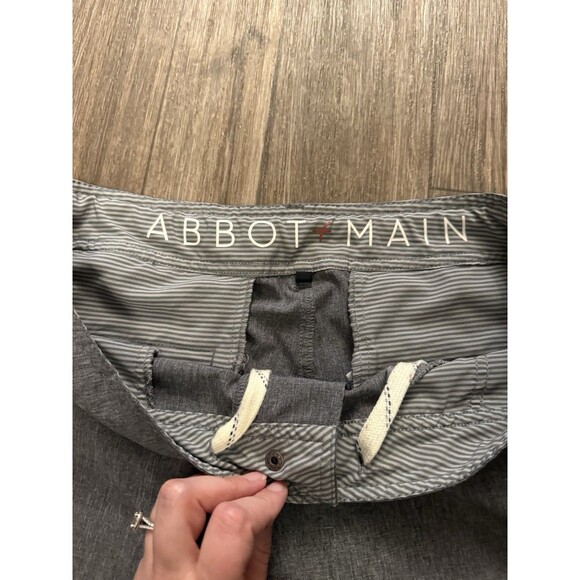 Abbot Main Mens Cargo Shorts 34 Black Performance Zip Pockets Lightweight Tie - Picture 2 of 9